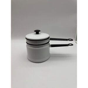 vintage enamelware double boiler